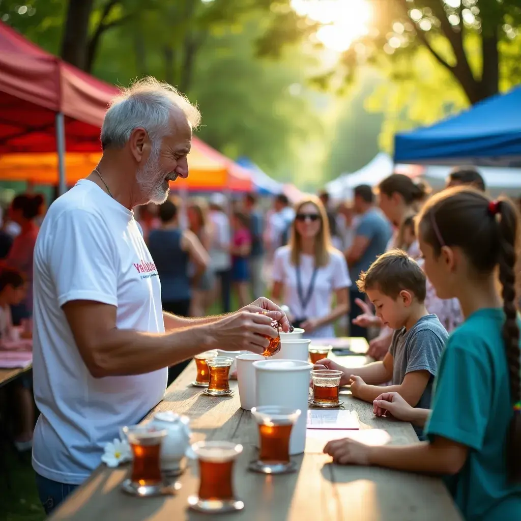 Svježe čajnice s ljekovitim biljem u prekrasnoj prirodi